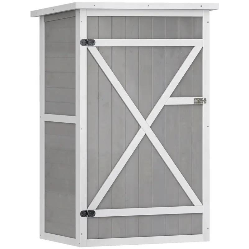 Ofertă specială Outsunny Casuta Lemn 75×56×115 cm – Depozitare Unelte cu Acoperis Impermeabil