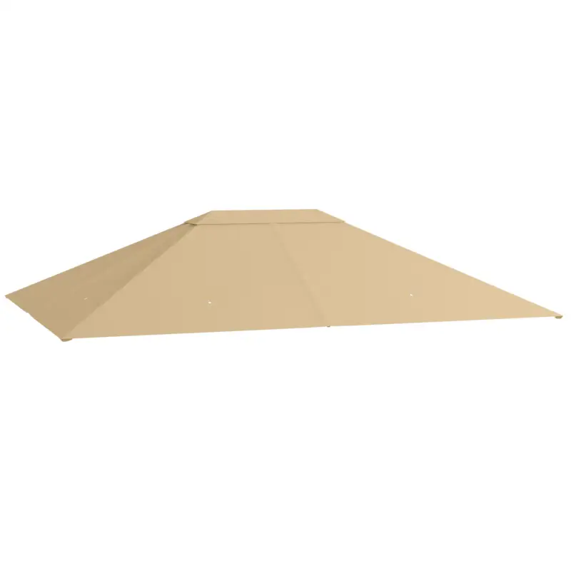 Cel mai vândut Outsunny Acoperiș de Schimb pentru Foișor 4x3 m Anti UV din Poliester cu Deschidere pentru Ventilație, Cachi