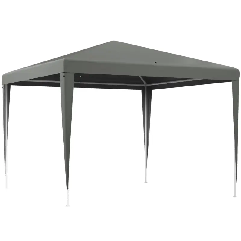 Pavilion Outsunny de Grădină 3x3 m Portabil cu Acoperire Anti UV, Gri Plată sigură