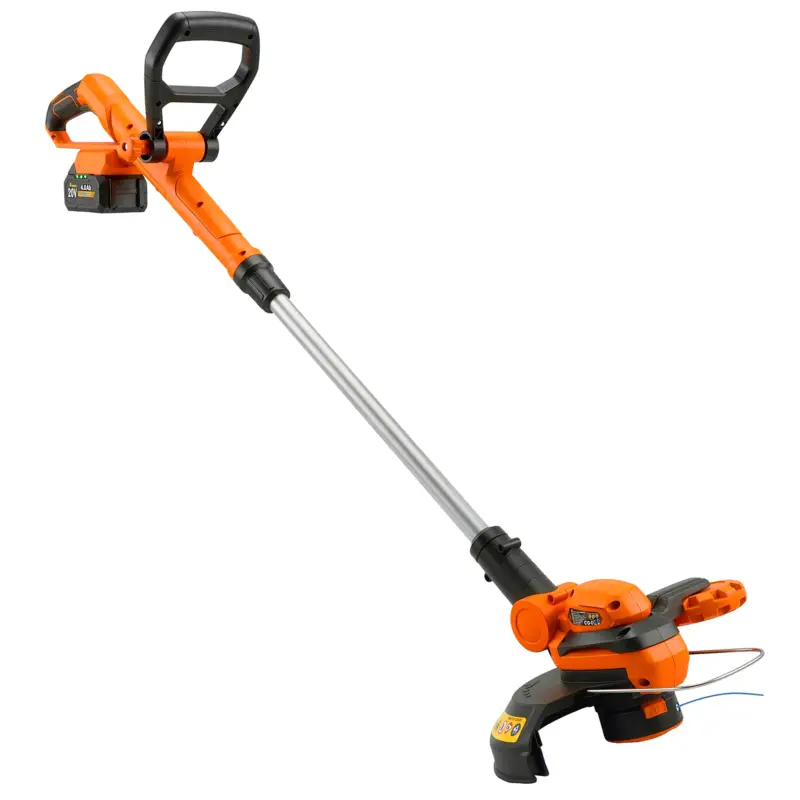 Outsunny Trimmer cu Acumulator 2-în-1, Tăietor de Iarbă 18V cu 2 Baterii de 4Ah, Încărcător, Tija Telescopică, Cap Înclinat, Mâner Reglabil, Tăiere 25cm, 8000 RPM, Ușor pentru Gazon și Grădină Cumpără online