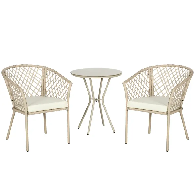 Reducere specială Outsunny Set de Mobilier de Gradina din 3 piese din Ratan