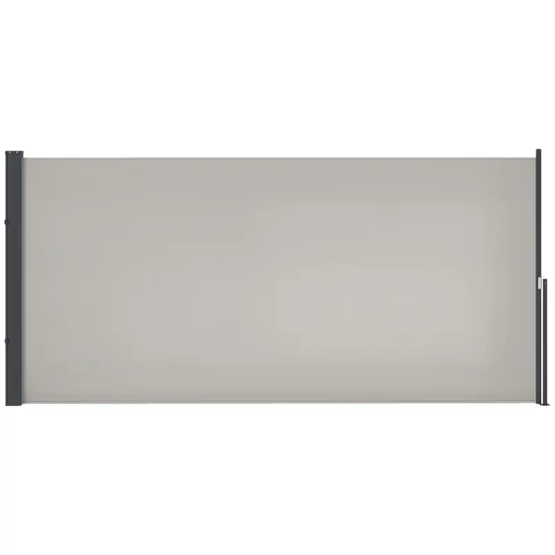 Livrare expres Outsunny Store lateral retractabil anti-vânt, 3L x 1,40H m, aluminiu, poliester anti-UV 180 g/m², gri