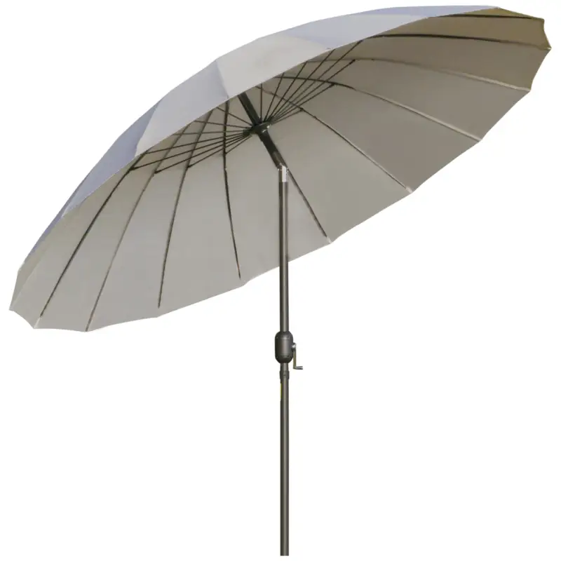 Cel mai bun preț Outsunny Umbrelă de Grădină și Terasă 2,5x2,5 m cu Manivelă, 18 Spițe și Înclinabilă, Gri