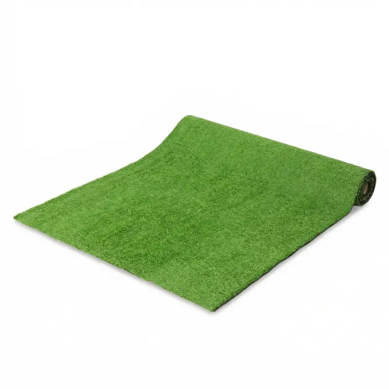 Premium Outsunny Gazon Artificial pentru Exterior 1m x 4m, Covor Verde Sintetic cu Înălțime de 10mm, Drenant, Ideal pentru Grădini, Terase, Familii, Animale de Companie, Interior și Exterior
