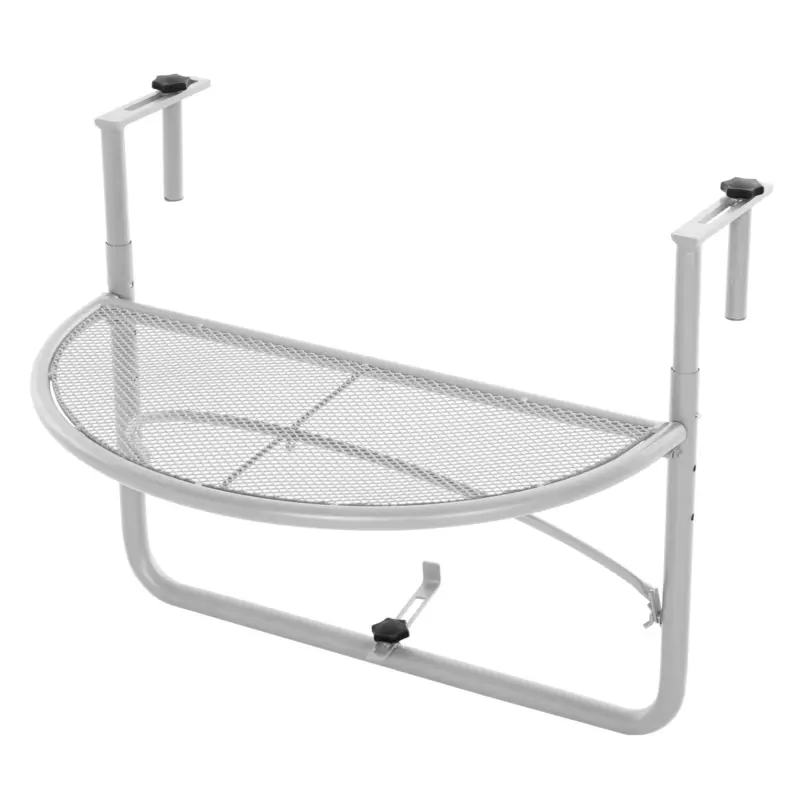 Outsunny Masuta Balcon Metal Alb Pliabila 3 Niveluri Preț redus