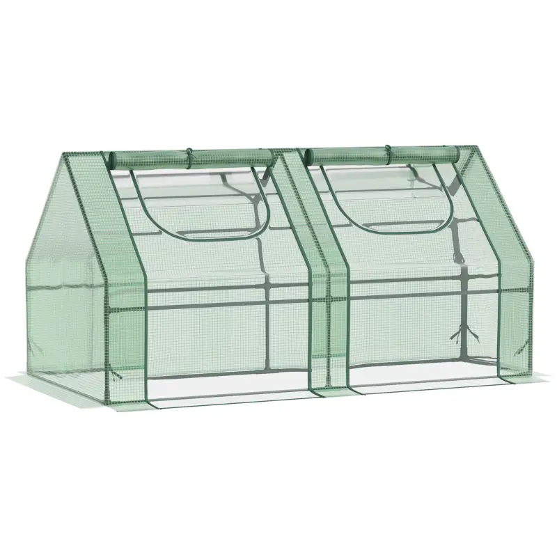 Cel mai vândut Outsunny sera din otel, copertina PE 180x90x90 cm, verde