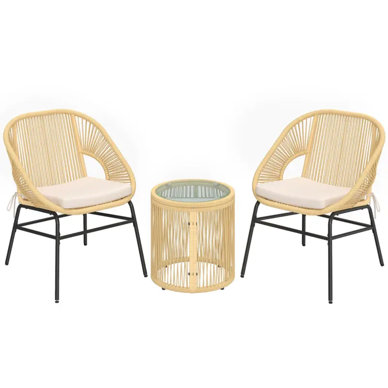 Outsunny bistro mobilier ratan polyrattan Reducere