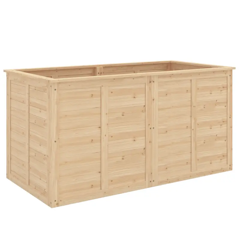 Outsunny Pat înălțat din lemn 152 x 77 x 77 cm, adânc înălțat, pat de ierburi cu bază deschisă, tije de consolidare Retur ușor