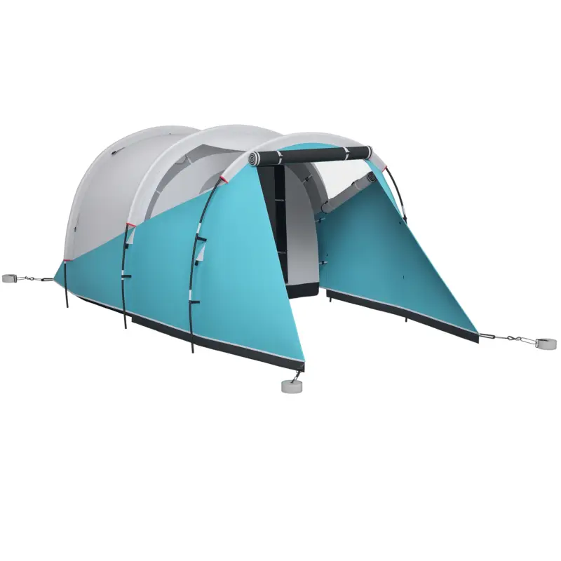 Outsunny Cort de camping tunel pentru 4-5 persoane, impermeabil, 2 uși ferestre, ventilat 4,6 x 2,6 x 1,9 m, albastru Preferatul clienților