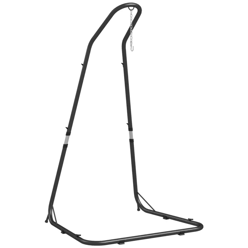 Cumpără online Outsunny Suport pentru fotoliu suspendat Cadru pentru fotoliu suspendat Suport pentru fotoliu suspendat, 133 cm x 116 cm x 195/230 cm, Negru