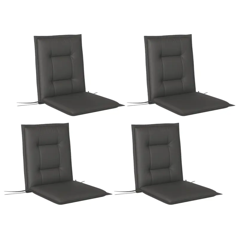 Retur gratuit Outsunny Set de 4 perne de scaun 108 x 50 x 5 cm, perne de scaun cu curele pentru interior și exterior, gri închis