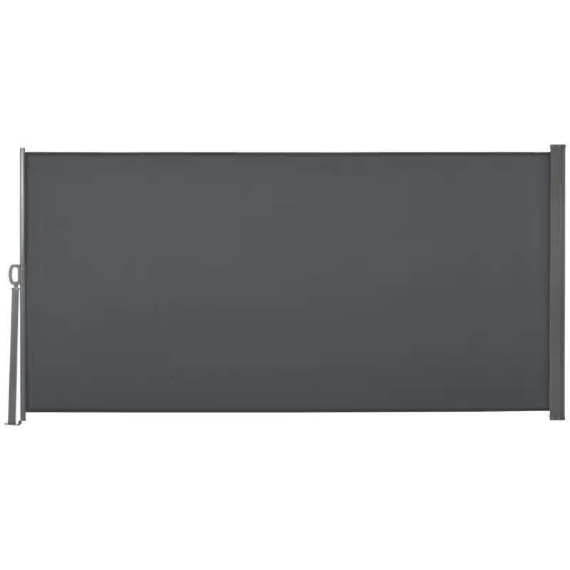 Outsunny Paravan de grădină extensibil până la 3 m și înalt de 1.6 m, poliester anti-UV și aluminiu, gri Bestseller