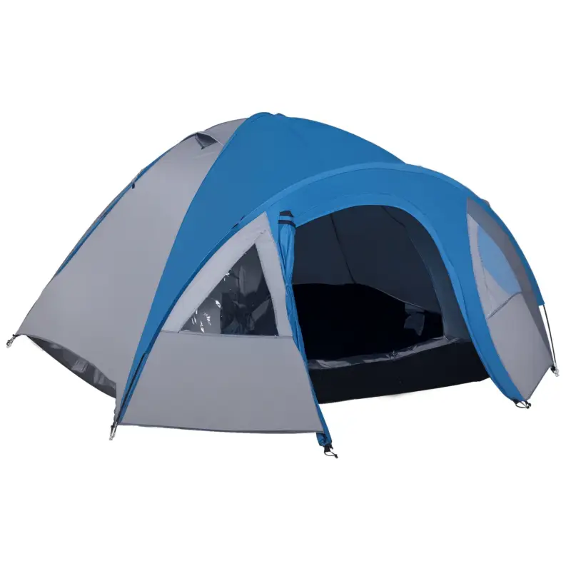 Outsunny Cort pentru Camping 4 Persoane cu Buzunare de Depozitare Ofertă