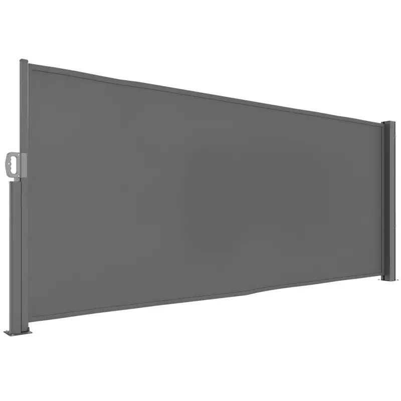 Reduceri Outsunny Parasolar lateral extensibil opac cu suport de perete Acoperire 300x140cm Gri inchis