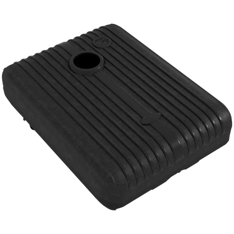 Bază Outsunny pentru Umbrelă de Grădină Umplută cu Apă și Nisip 70-90 kg, Roți și Mâner din HDPE, 80x60 cm, Negru Disponibil imediat