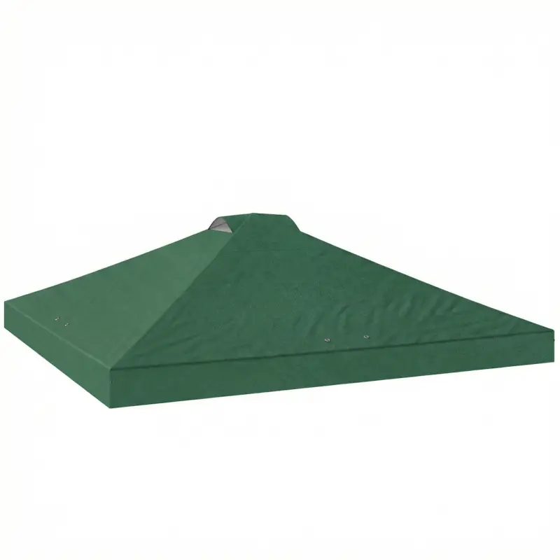 Outsunny Copertină de Pergolă de Schimb 3x3 m Acoperiș de Înlocuire pentru Cort Pliant din Țesătură Oxford 210D Protecție UV 50+ Verde Preț redus
