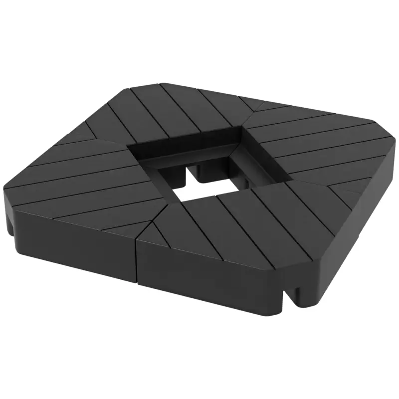 Reduceri Outsunny Set 4 plăci de bază pentru umbrelă suspendată, umplute cu apă sau nisip până la 80 kg, negru