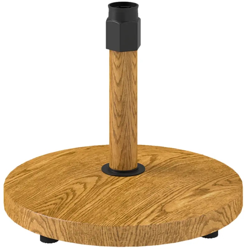 Bază Outsunny pentru Umbrelă cu 4 Roți cu Frâne, din Ciment și Metal, Ø48x44 cm Culoare Lemn Preț mic