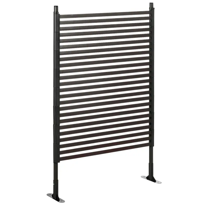 Ofertă specială Outsunny Gard Modular Autoportant pentru Grădină din Oțel, 93x22x150 cm, Maro