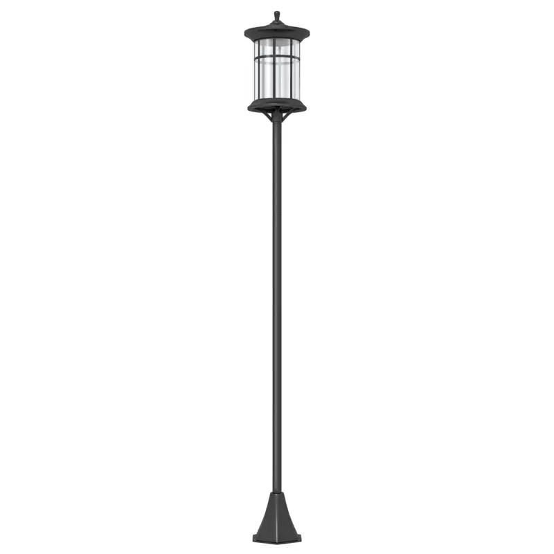 Premium Outsunny Stâlp Solar de Grădină, Înalt de 184cm, cu Lumină LED Alb Rece și IP44, Negru