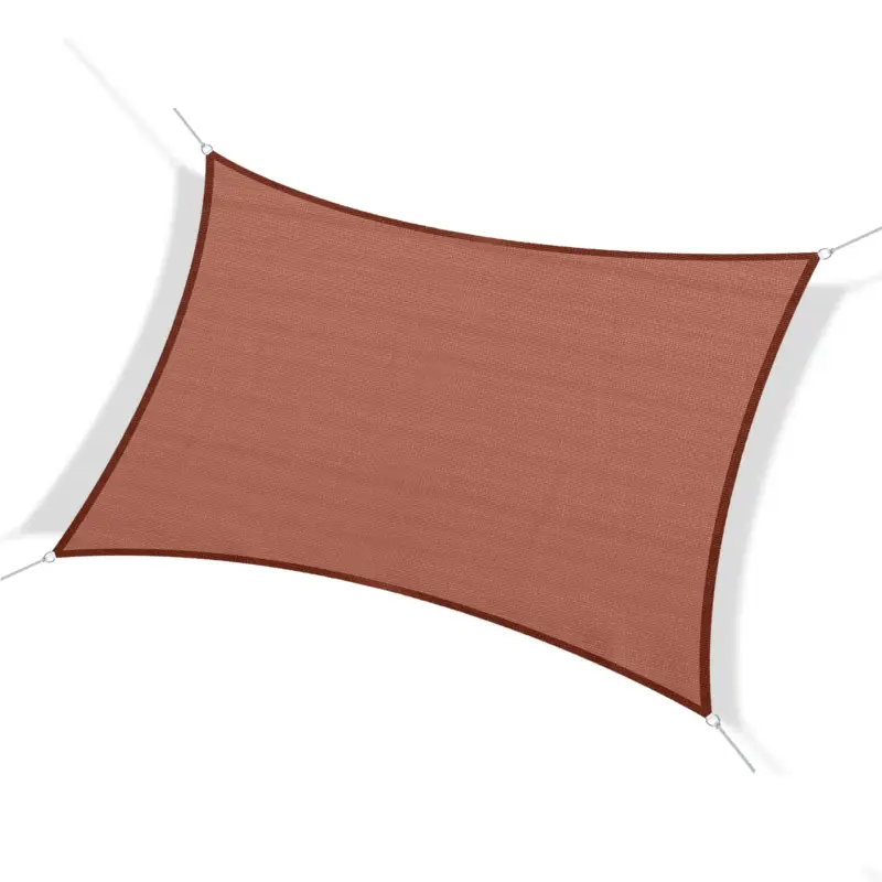 Ofertă limitată Outsunny Parasol pentru Protecție UV, Copertină Dreptunghiulară HDPE Gri 4 x 4 x 4 m