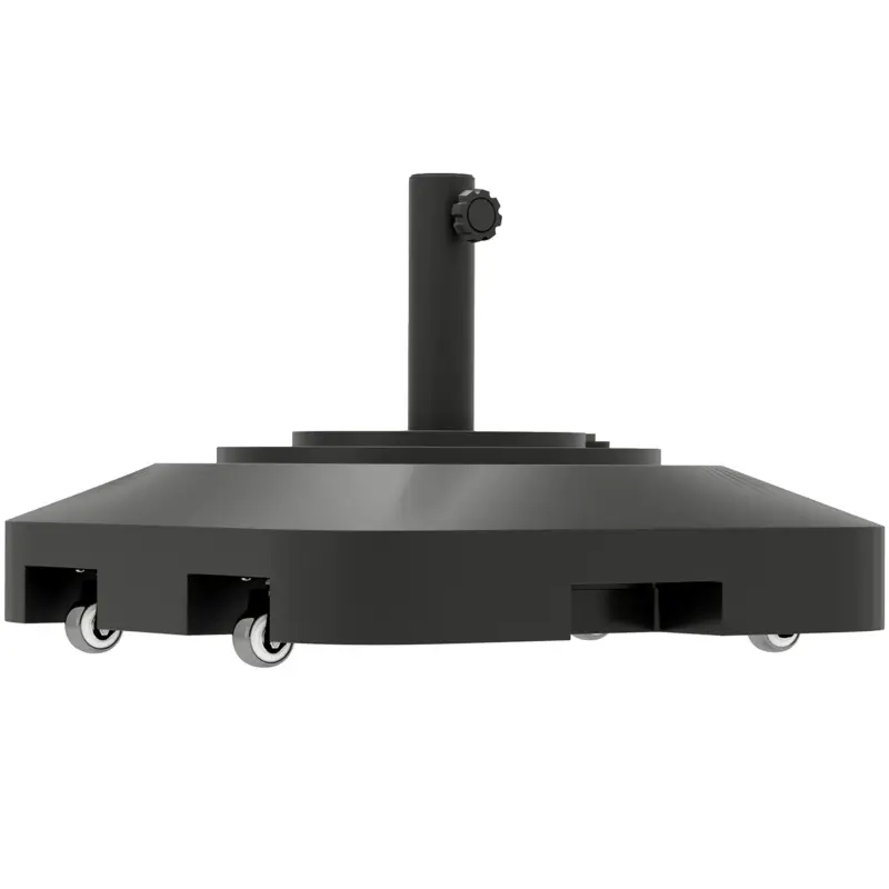 Livrare expres Outsunny Bază pentru umbrelă cu roți, umplibilă cu apă sau nisip, din HDPE, 48x48x32.5 cm, negru