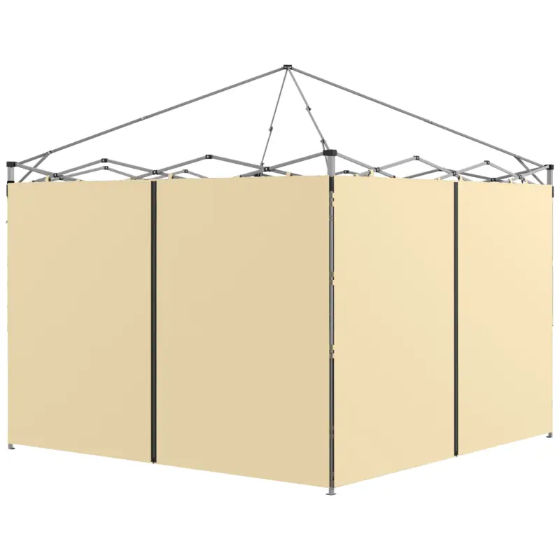 Cel mai bun preț Outsunny Panouri laterale de Rezerva pentru Pergola panouri laterale pentru tonella 3 x 3 sau 3 x 6 m 2 bucati bej
