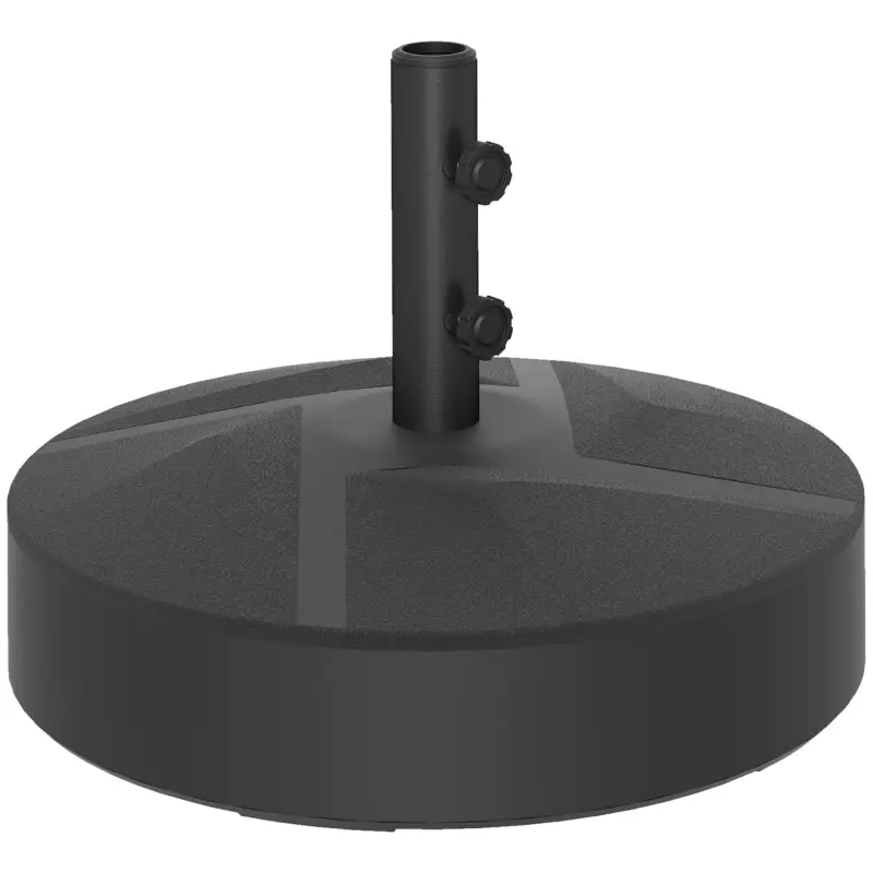 Outsunny Bază pentru Umbrelă Reumplibilă cu Apă 25kg/Nisip 30kg, pentru Tije de Umbrelă Ø36/38/48 mm, Negru Ofertă exclusivă