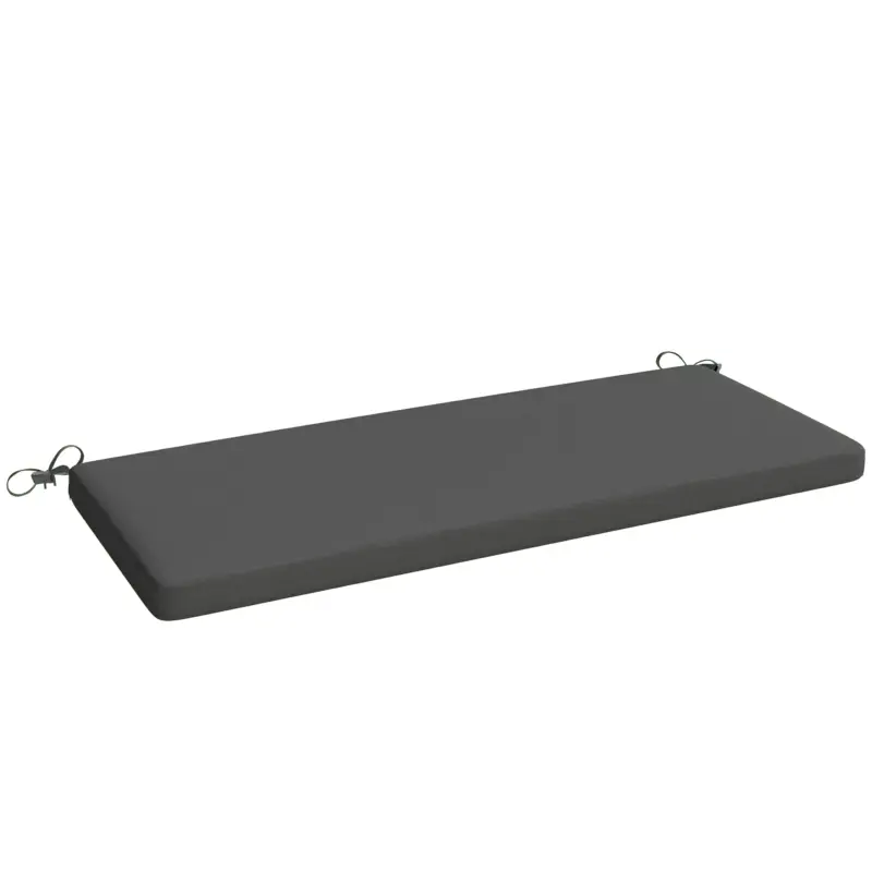 Noutate Outsunny Pernă pentru Bancă de Grădină de 2 Locuri pentru Exterior cu Husă Detașabilă UPF 30+ Impermeabilă 110x46x6,5 cm Gri Închis