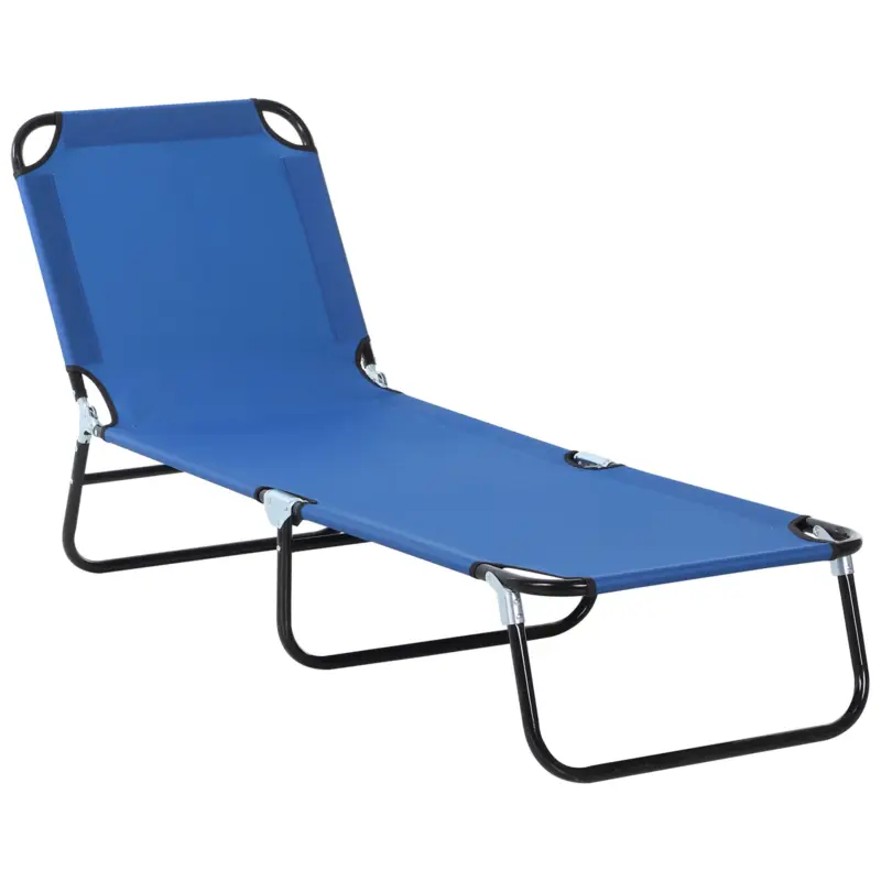 Preț redus Outsunny Sezlong de Gradina cu Spatar Reglabil in 5 Pozitii, Sezl