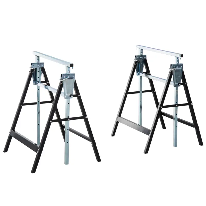 Homcom Set 2 Suporturi de Lucru – Pliabile, Telescopice Reglabile Noutate