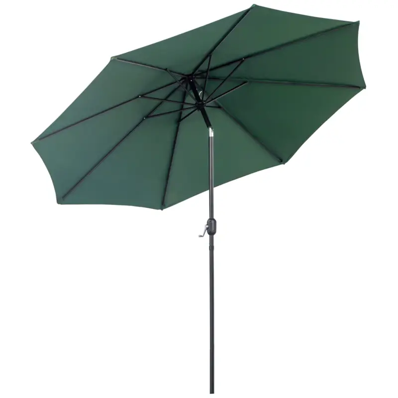 Cumpărături sigure Outsunny Umbrela de Gradina cu Manivela si Inclinabila Φ300x245cm