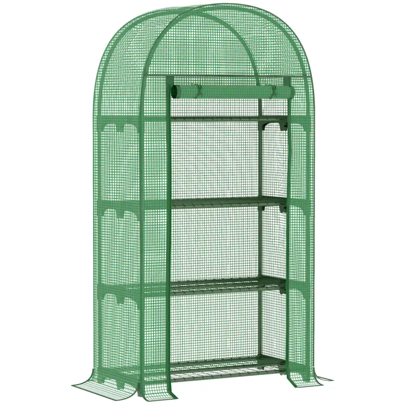Retur ușor Outsunny sera de gradina, 80x49x160cm, verde