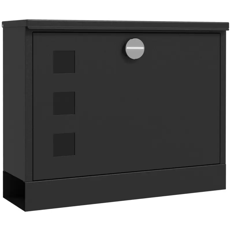 HOMCOM Cutie Postala de Perete 36,5x11,5,5x29cm, Negru Reducere extra