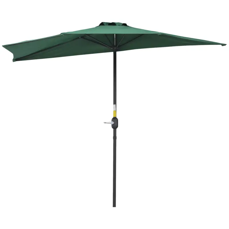 Calitate înaltă Outsunny Umbrela Semicirculara Impermeabila Protectie UV Verde 269 x 138 x 236cm