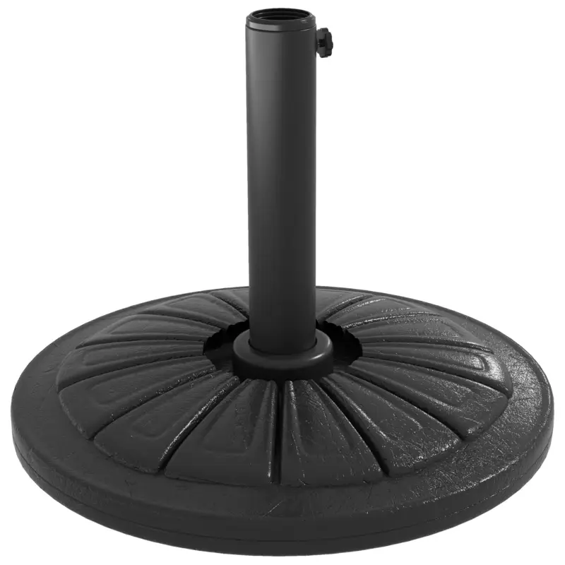 Outsunny Bază Rotundă pentru Umbrelă Ø43cm, 13kg din Ciment pentru Stâlpi de 38mm și 48mm, Negru Popular