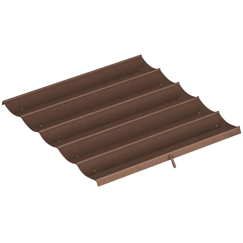 Outsunny Acoperiș pentru pergolă gazebo cu 10 orificii de drenaj, din poliester, 250x255 cm, pentru pergolă 3x3 m, culoare cafea Doar azi