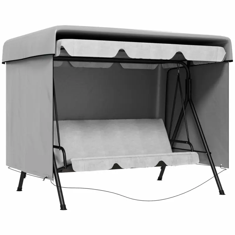 Preferatul clienților Outsunny Husă pentru mobilier de grădină, husă de protecție pentru mobilier exterior, 215 cm x 155 cm x 150 cm, Gri