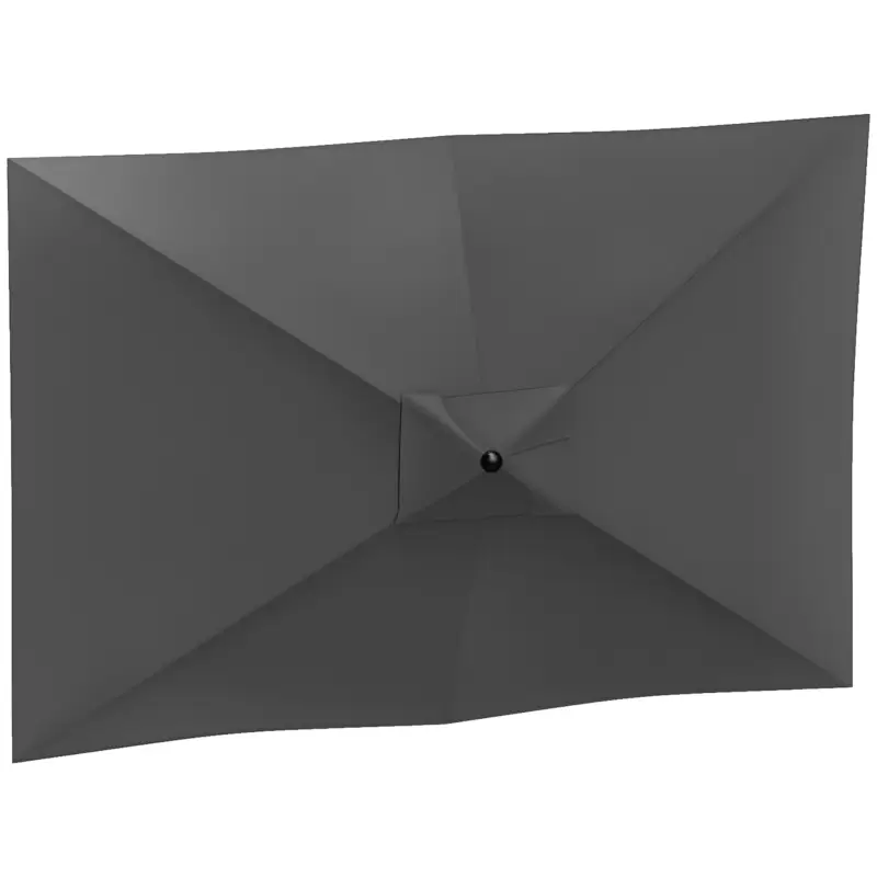 Reducere specială Outsunny Pânză de Schimb pentru Umbrelă Dreptunghiulară 3x2 m cu 6 Spițe, Poliester Anti-UV 50+, Gri