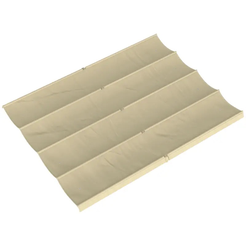 Outsunny Prelată Pergolă pentru Exterior Anti-UV din Poliester Bej cu 8 Orificii de Drenaj, 392x350 cm Livrare expres