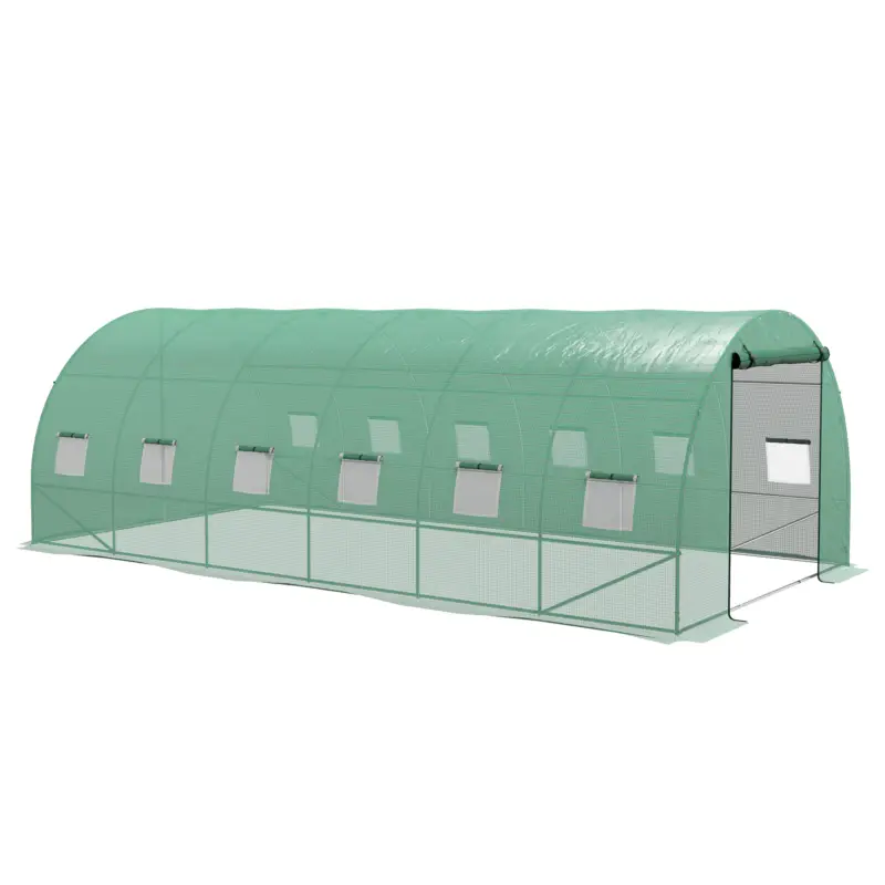 Cumpără acum Outsunny Seră tip tunel 6x3 m cu sistem de irigare integrat, din PE și oțel, verde
