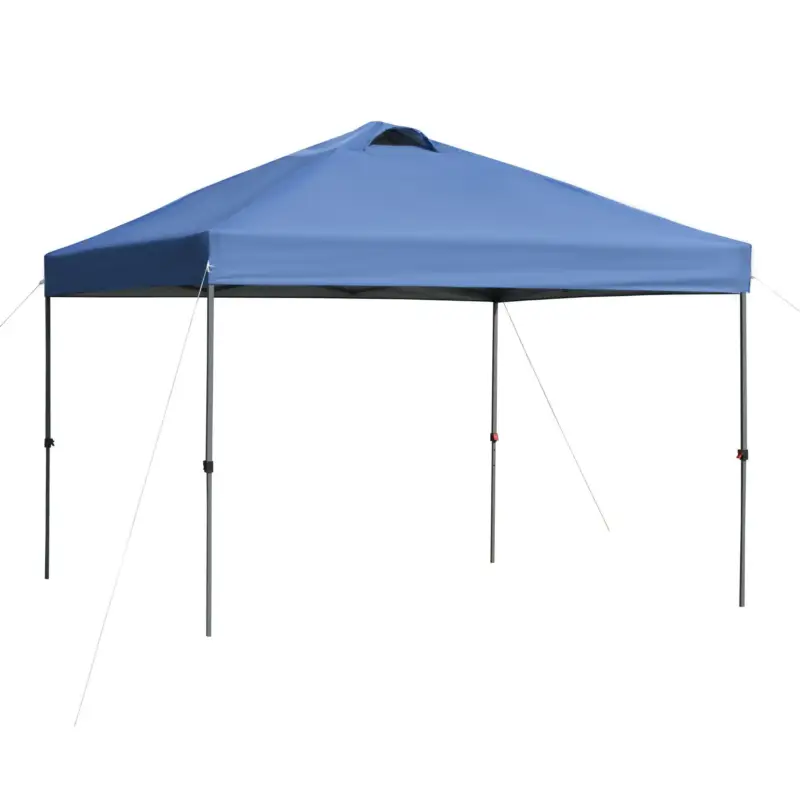 Reduceri Outsunny Pavilion de gradina, pavilion pliabil, cort festiv, cort de gradina inclusiv cuie, franghii, tesatura Oxford, 2,95 x 2,95 x 2,64 m, Albastru