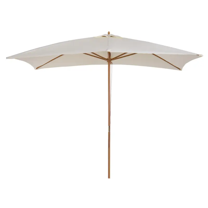 Outsunny Umbrelă din Lemn pentru Extern Grădină 2 x 2.95 x 2.55m Crem Preferatul clienților