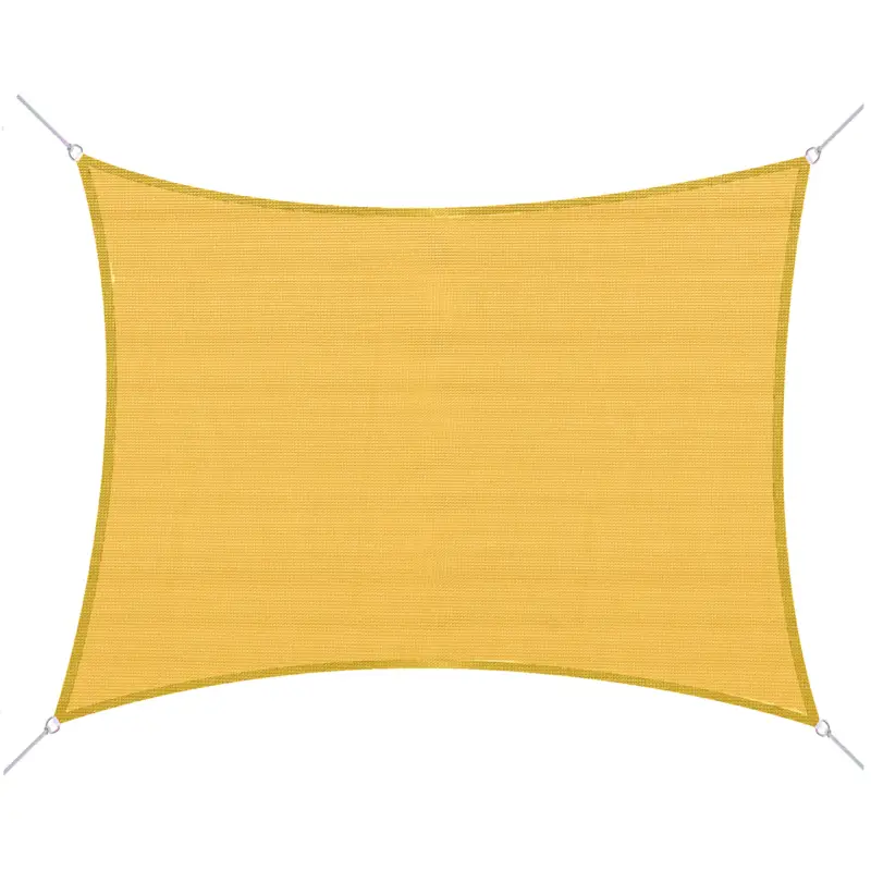 Ofertă de sezon Outsunny Voal de umbrire Panza Solara rectangulara 6L x 4l m HDPE Galben