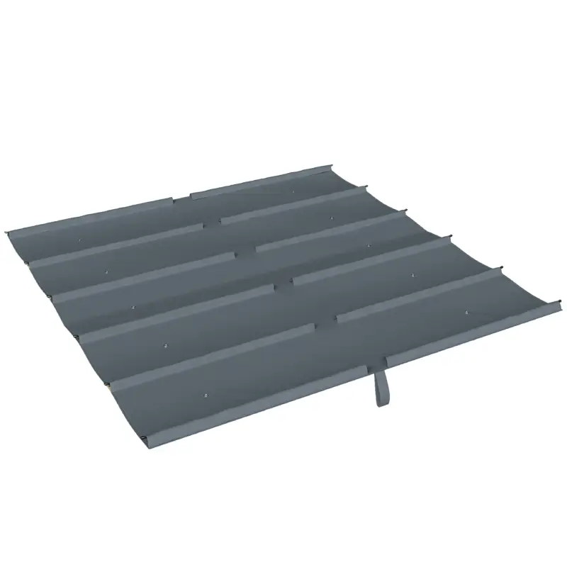 Reducere extra Outsunny Copertină pentru Pergolă cu 10 Orificii de Drenaj, Tavan de Rezervă în Poliester Respirabil, Doar Acoperire, 288x298 cm, UV30+, pentru Pergola Grădină 3x3m, Gri Închis
