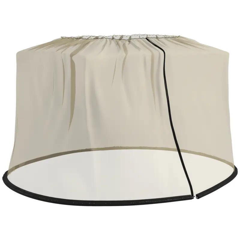 Outsunny Plasă împotriva țânțarilor pentru umbrelă 3x2.3 m, reglabilă, cu plasă deasă și deschidere cu fermoar, bej Cumpără online