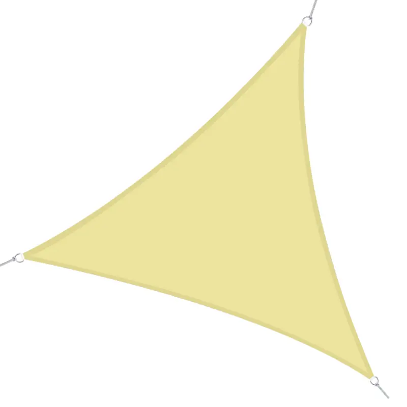 Cumpără online Outsunny Voal de Umbrire Triangular de 3 x 3 x 3 m, Poliester de Înaltă Densitate, Rezistent la UV, Culoare Nisip