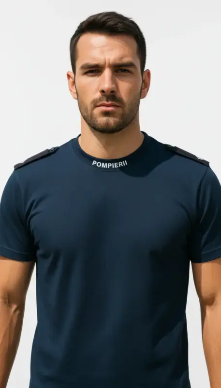 Tricou Glat Bleumarin Pompierii Igsu Reduceri