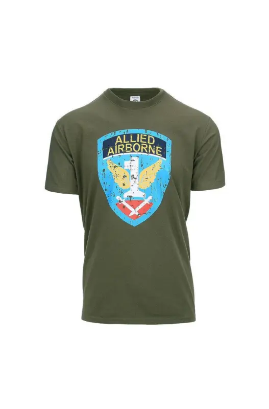 Tricou Barbati Alied Airbone Oliv Super ofertă
