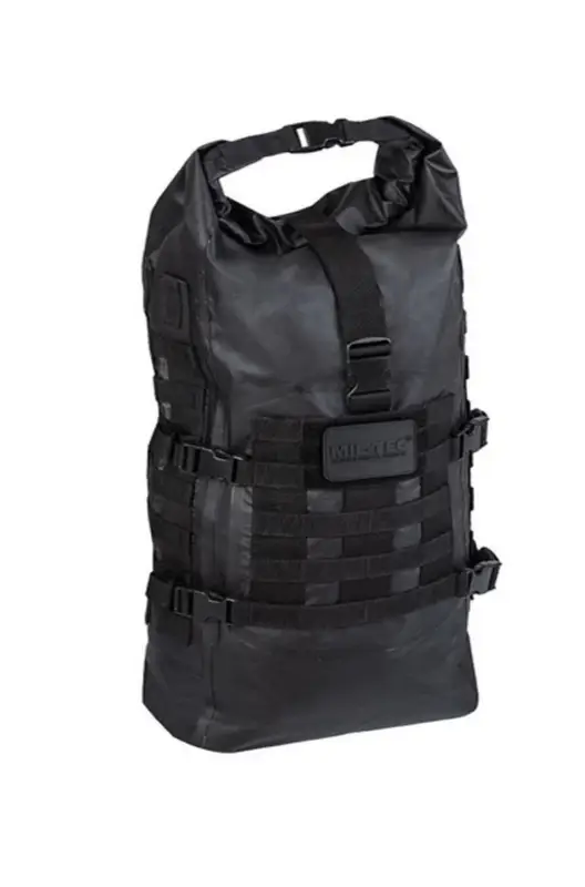 Plată sigură Rucsac Tactic Negru 'SEALS Dry-Bag' – 35L, Complet Impermeabil, Sistem Molle, Design Tactic Premium